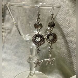 Silver Industrial Glam Earrings